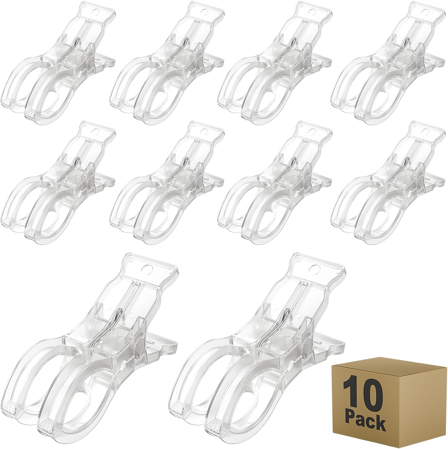 Wedding Solution - Muitcdo 10er-Pack Ballonbogen-Clips, Große Transparente Federklemmen