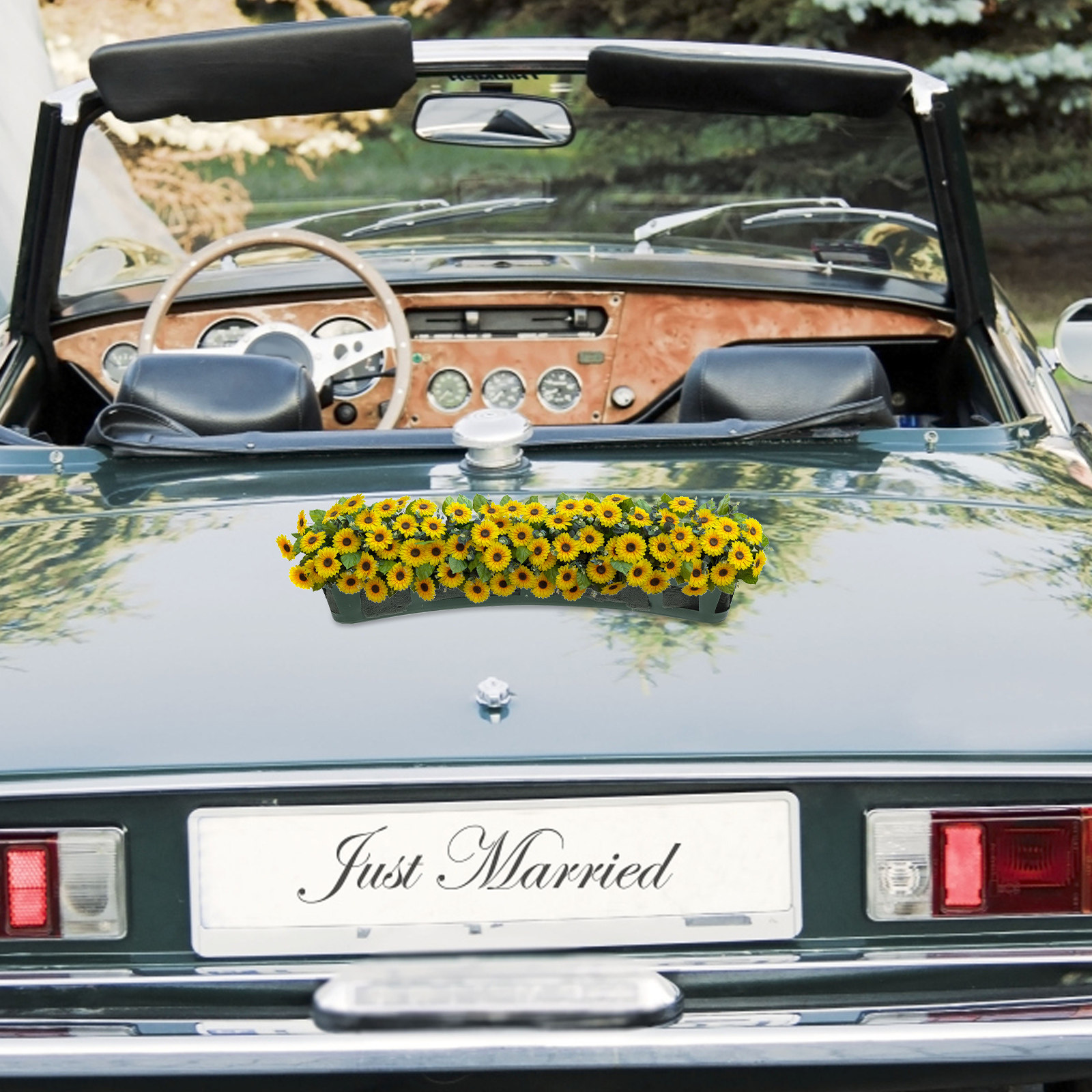 Wedding Supply Decor - 1 Set Auto-Motorhaube Blumenschaum-Block mit Saugnapf