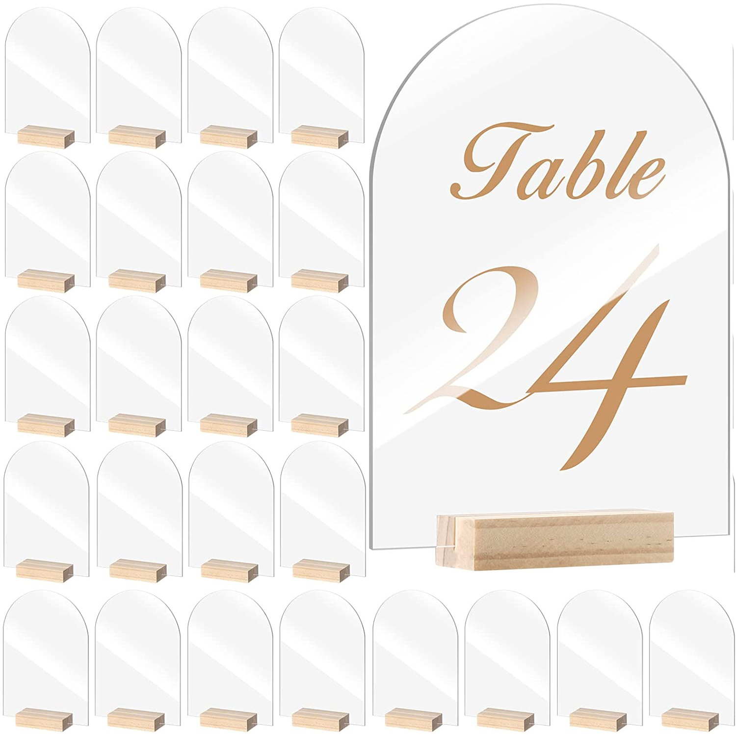 Table Number Gold - 10/20/30/50PCS Arch Acryl Zeichen Set Leere