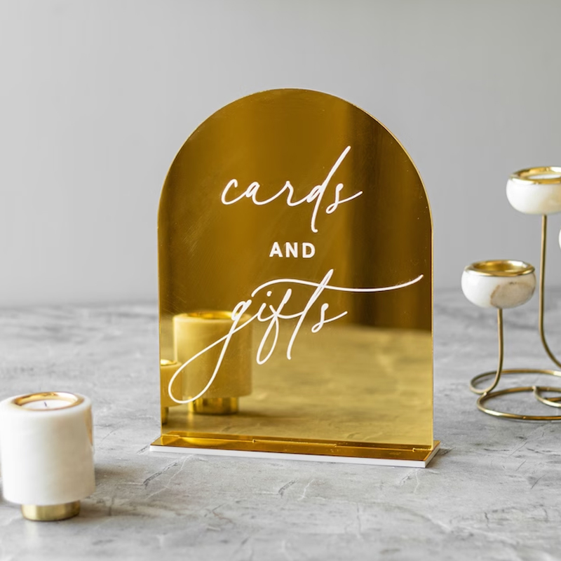 Table Number Gold - Satz von 4 Hochzeits zeichen, in