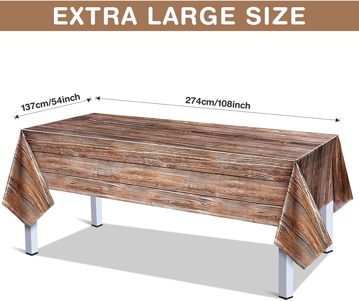 Einweg-Tischdecke mit Holzmase – Wedding Supply Rentals Bewertung und Preis