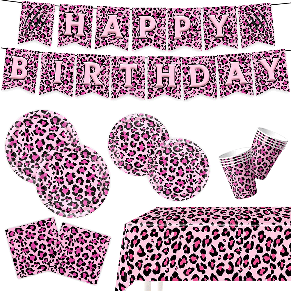 Rosa Leopardenmuster, Geburtst – Confetti Balloon Set Bewertung und Preis