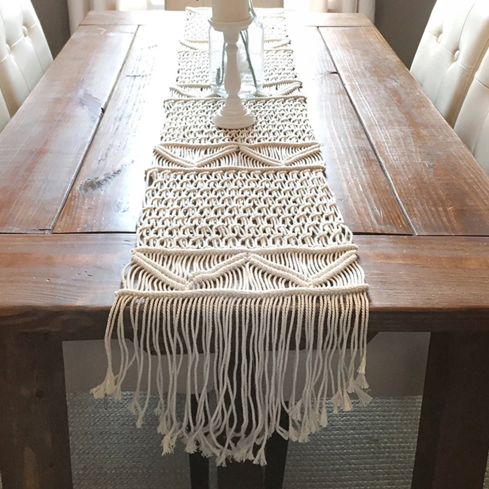 Makramee-Boho-Tischläufer für  – Wedding Supply Rentals Bewertung und Preis