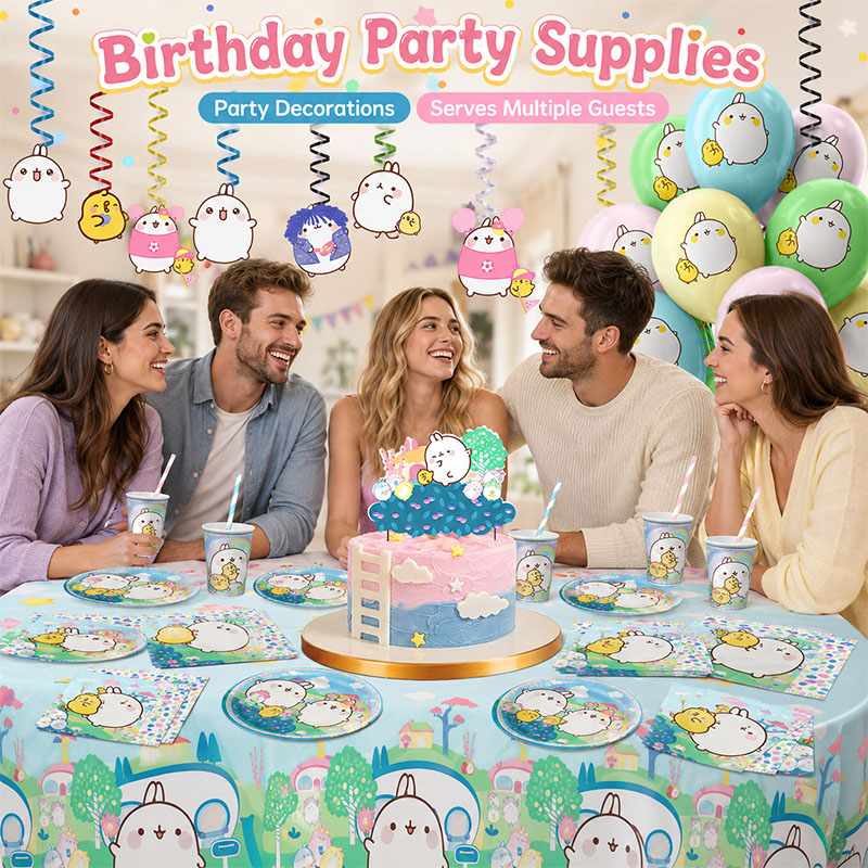 Molang Partyzubehör mit Cartoo – Confetti Balloon Set Bewertung und Preis