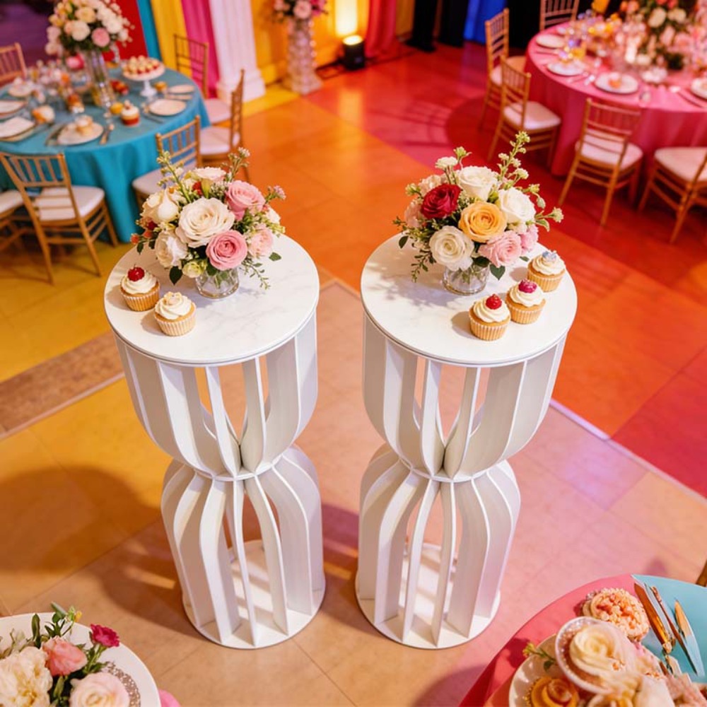 Sanduhr-PVC-Römische Säule Blu – Wedding Supply Rentals Bewertung und Preis