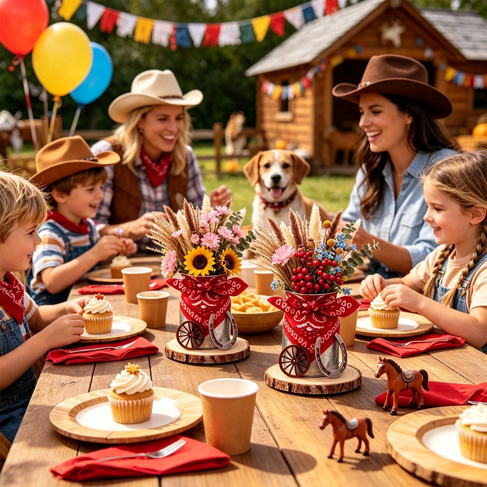 Western-Tischdekorationen für  – Wedding Supply Rentals Bewertung und Preis