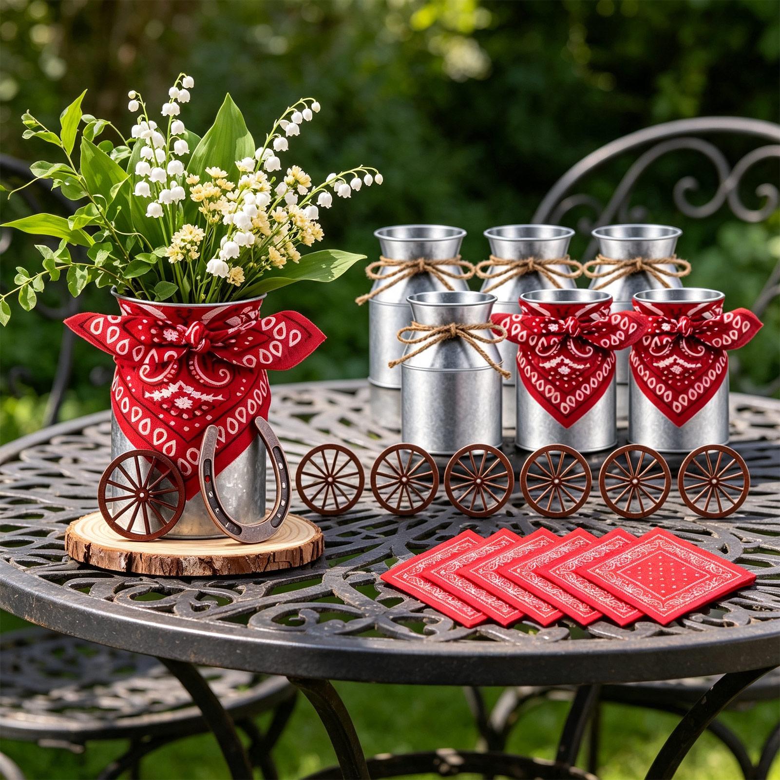 Western-Tischdekorationen für  – Wedding Supply Rentals Bewertung und Preis