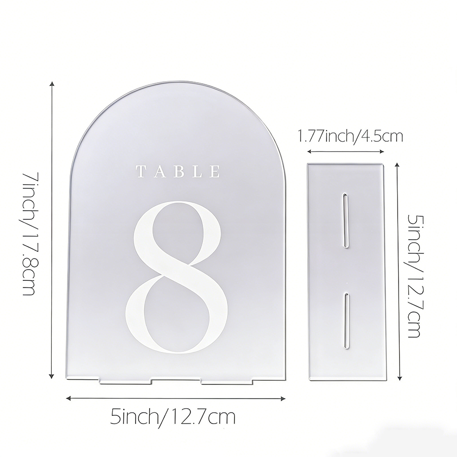 10 Stück transparente Acryl-Sc – Table Number Gold Bewertung und Preis