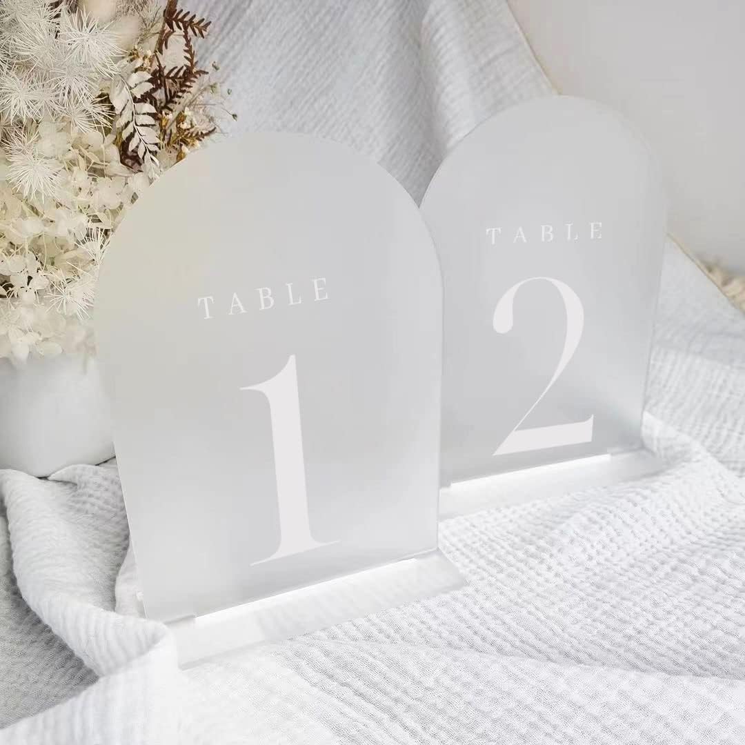 Bogenförmige Acryl-Tischnummer – Table Number Gold Bewertung und Preis