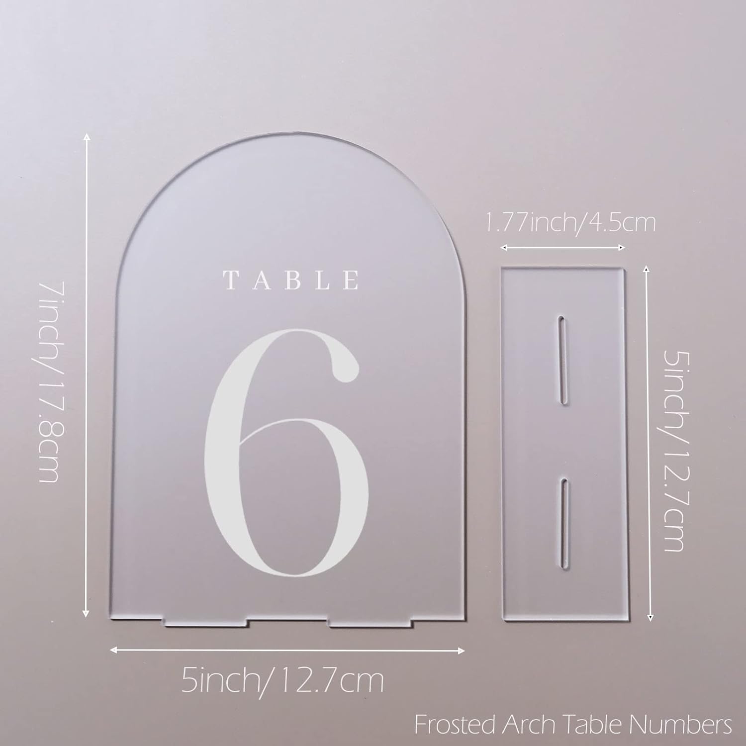 Bogenförmige Acryl-Tischnummer – Table Number Gold Bewertung und Preis