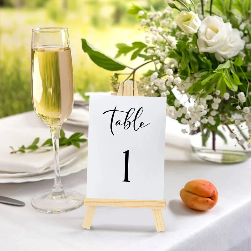 10 stücke Holz Mini Staffelei  – Table Number Gold Bewertung und Preis